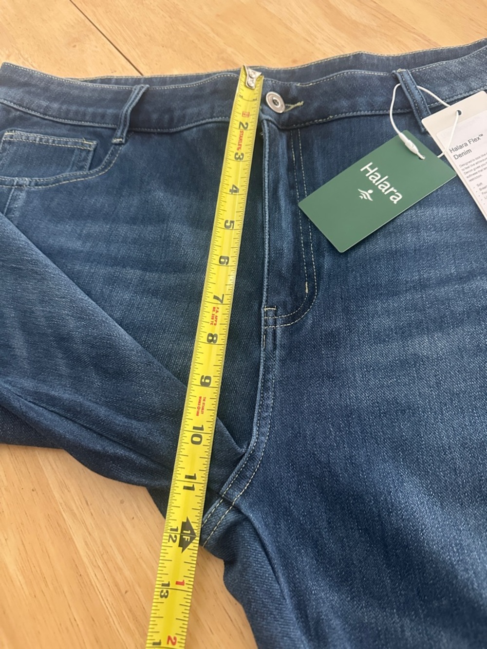 Halara Flex Denim Casual Skinny Jean Style 02677449 Stretch Med Light Wash Sz 16 - Picture 8 of 15